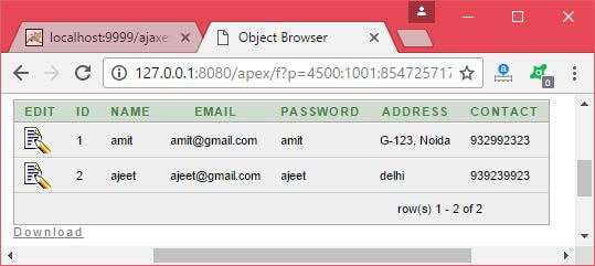 Java AJAX Email Finder Example 1