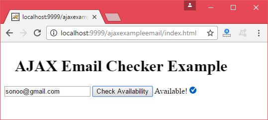 Java AJAX Email Finder Example 3