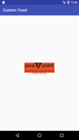 android custom toast example output 1