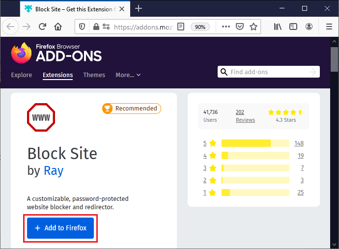 How to block a website on Firefox