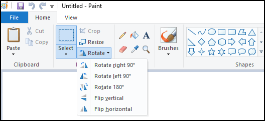 How to rotate a picture in Microsoft Paint