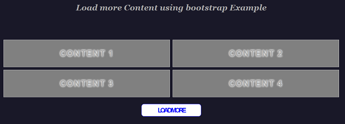 Load more feature in Bootstrap