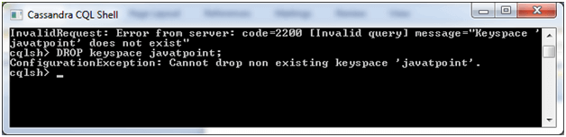 Cassandra Drop keyspace 3