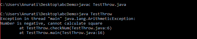 Difference between throw and throws in Java