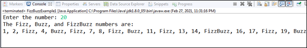 FizzBuzz Program in Java