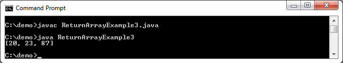How to return an array in Java