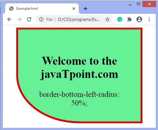 CSS border-radius property