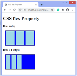 CSS flex property