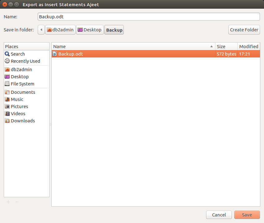 DB2 export table 5 