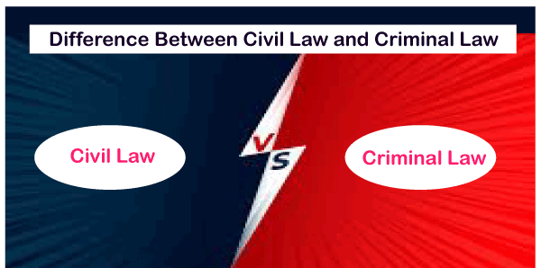 Difference between Civil Law and Criminal Law