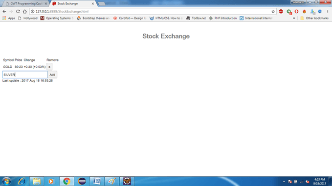 GWT Stock Exchange App 2