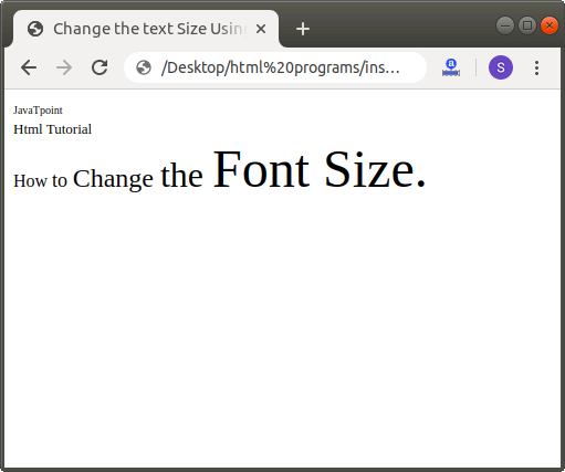 How to Change Font Size in Html