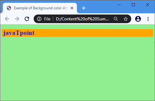 HTML Background-color