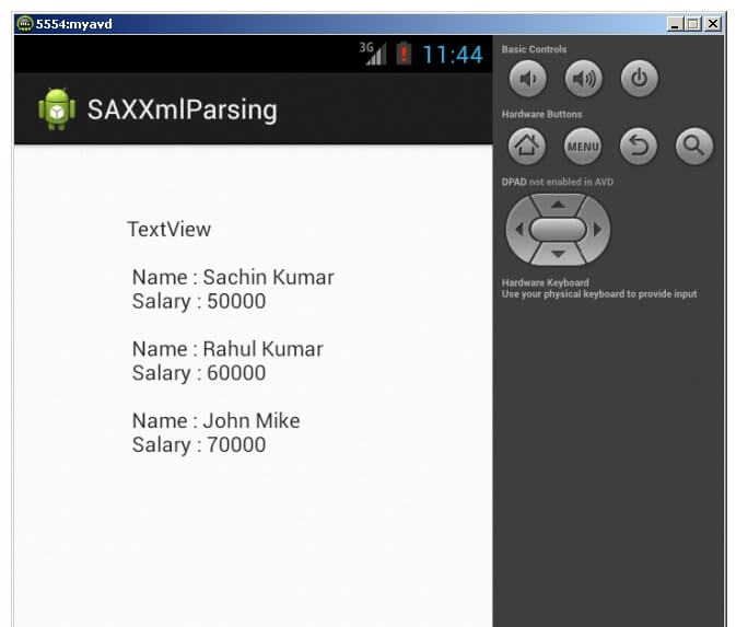 SAX Xml Parsing