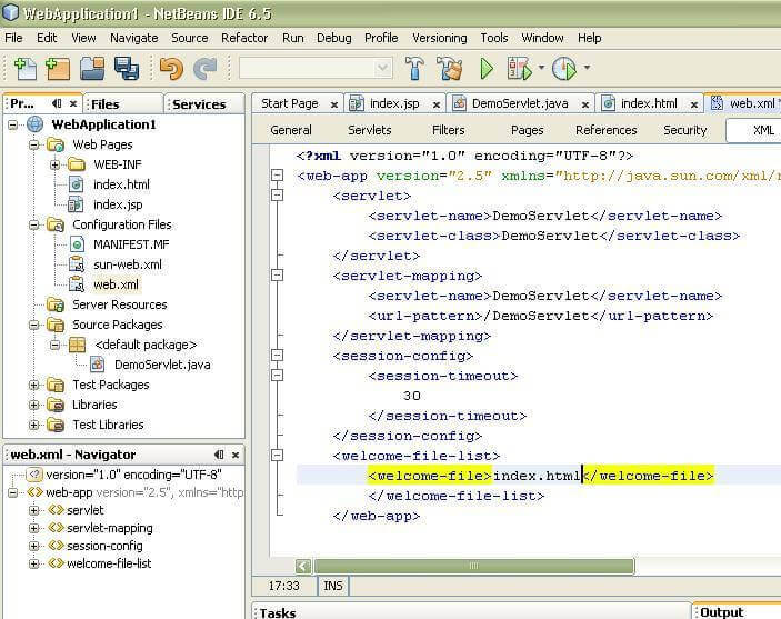 Creating a servlet in NetBeans IDE