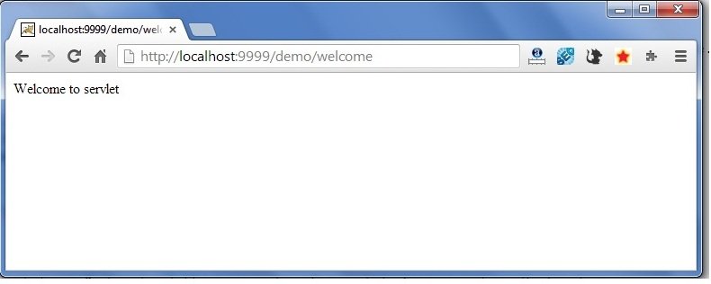 output of servlet example