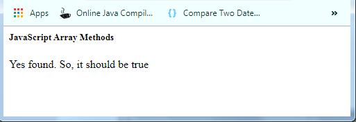JavaScript Array some() Method