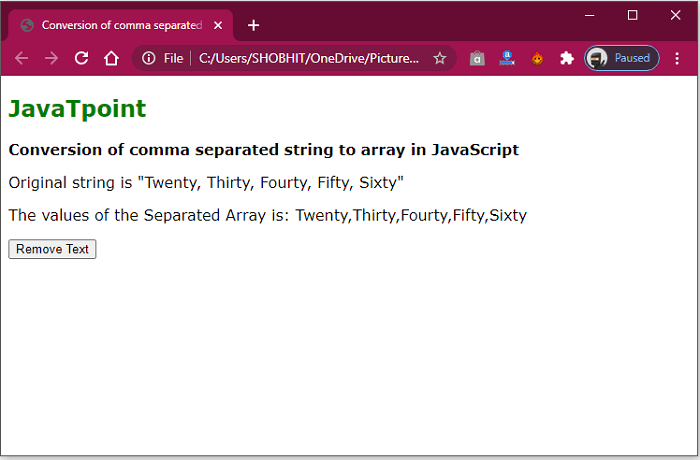 How to Convert Comma Separated String into an Array in JavaScript