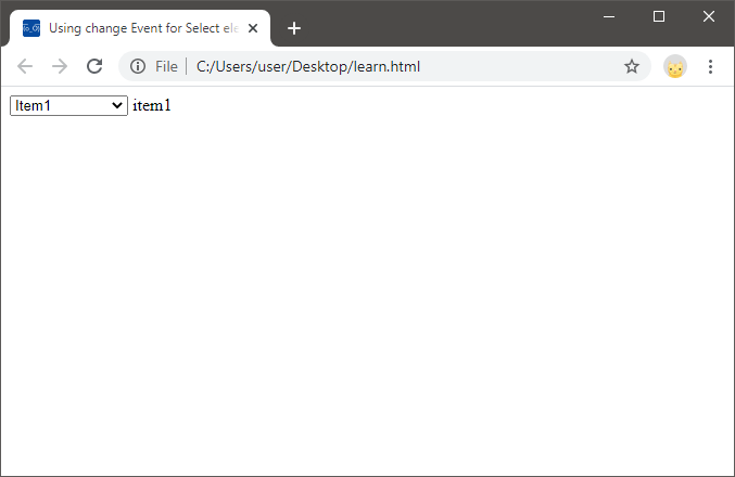 Javascript change event online tutorials library list tutoraspire