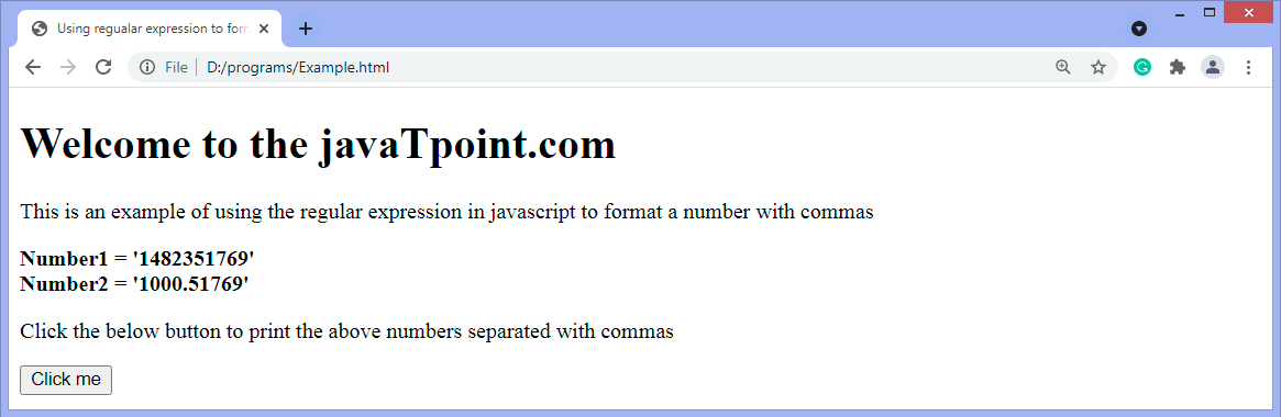 JavaScript format numbers with commas