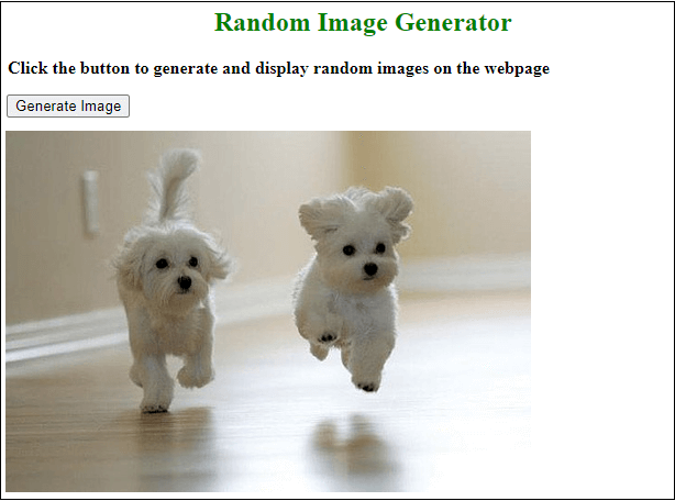 Random image generator in JavaScript