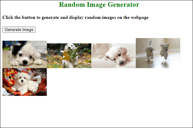 Random image generator in JavaScript