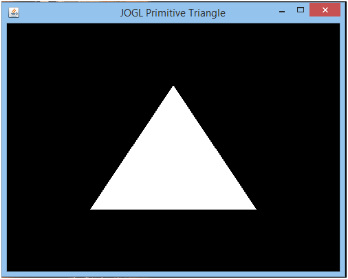 JOGL Primitive Shapes Triangle Output