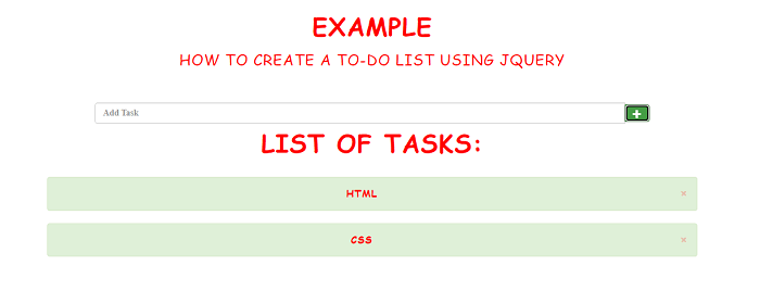 Create a To-Do list using JQuery