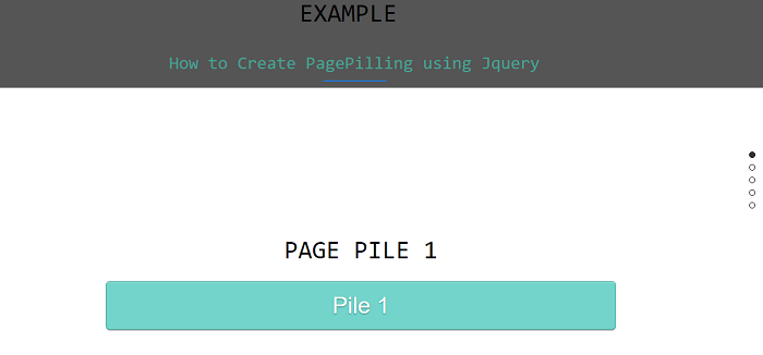JQuery Page Pilling