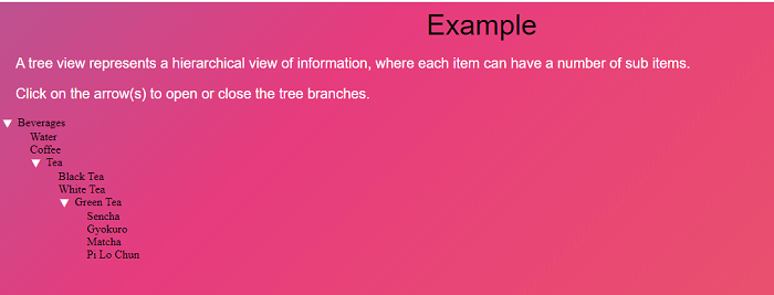 JQuery tree Menu