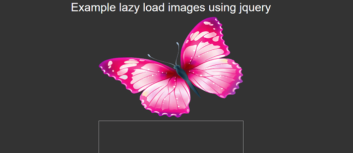 Lazy load images using jQuery