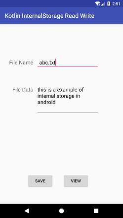 Kotlin Android Read and Write Internal Storage