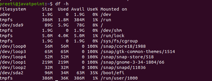Linux Commands to Check Disk Space