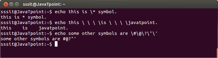 Linux Escaping Special Characters