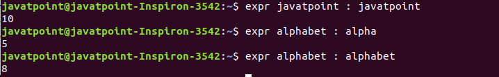 Linux expr command