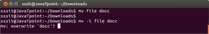Linux File mv-i