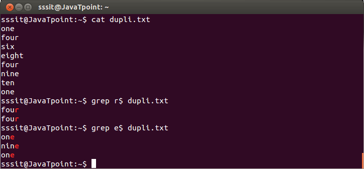 Linux Grep Regular Expression5