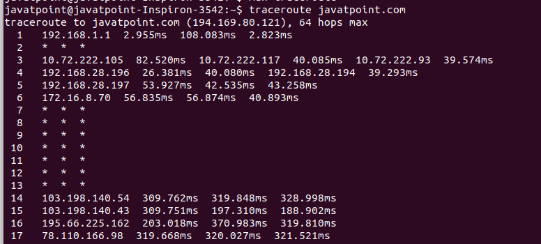 Linux traceroute