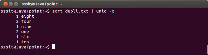 Linux Uniq Filters