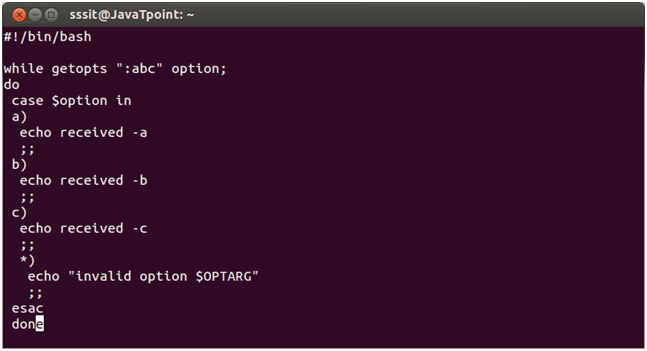 Linux Shell Scripting Get script options with getopts 1