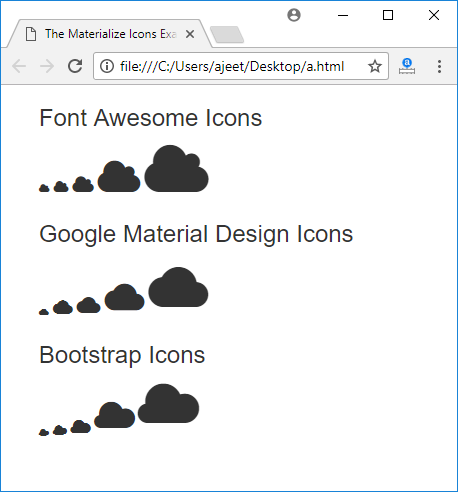 Materialize Icons 1