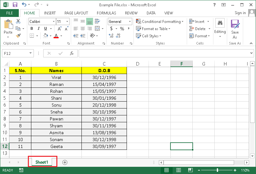 Excel New Sheet Shortcut