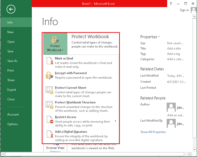 Features of MS Excel