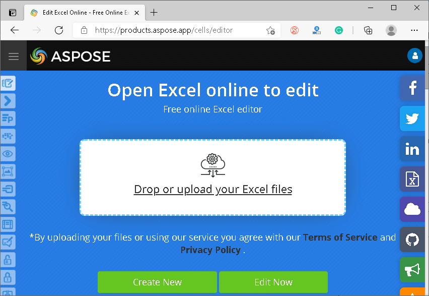 Online Excel Editor