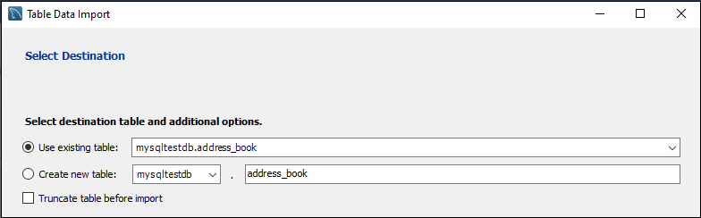 MySQL Import CSV File in Database/Table