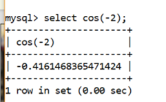 MySQL Math COS() Function