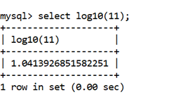 MySQL Math LOG10() Function