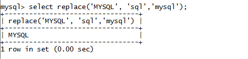 MySQL String REPLACE() Function