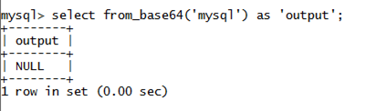 MySQL String FROM_BASE64() Function