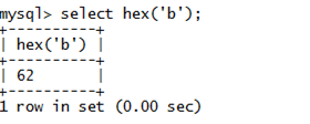 MySQL String HEX() Function